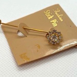 Rhinestone straight pin brooch NWT